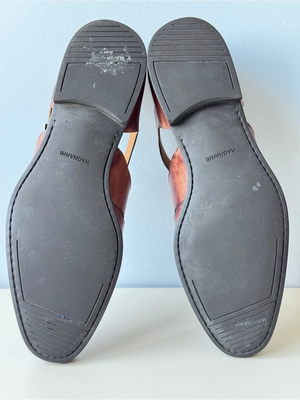 Magnanni for Saks Fifth Avenue Men's Leather Fisherman Sandals Sz 9M